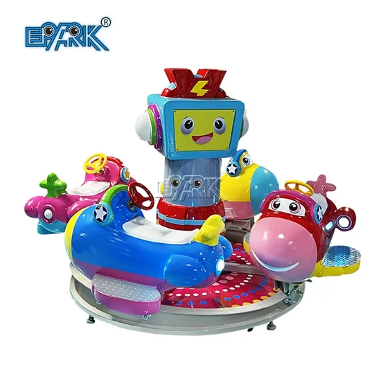 Parque de diversões Fun Flight Kids Mini Carrossel 4 Pessoas Carrossel Balanço Passeio