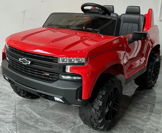 Novo Chevrolet Silverado 2023, 24V, movido a bateria, licenciado, para crianças, passeio em caminhão de brinquedo, carro elétrico