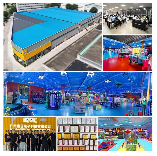 Brinquedo infantil de fibra de vidro com fliperama e jogos interativos 3D