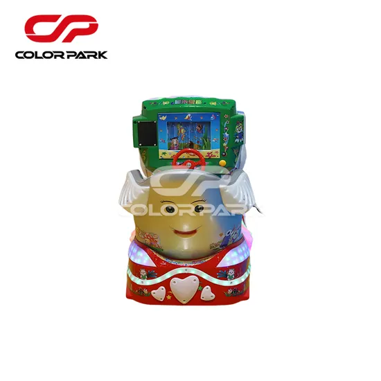 Parque de diversões colorido, parque infantil, máquina de jogos de arcade, moedas