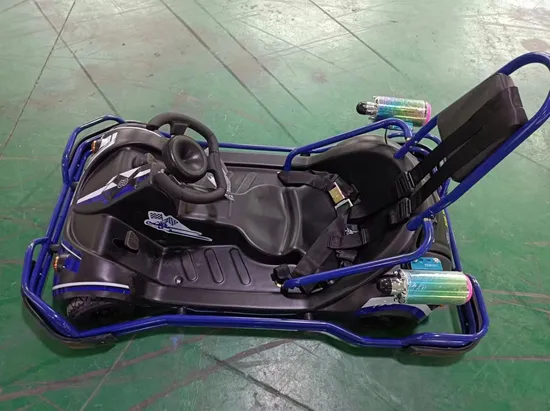 Mini kart elétrico infantil de 600 W com controle remoto e pedal, com dois assentos