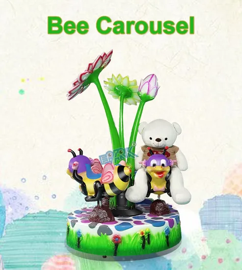 Equipamentos para parques de diversões, passeio de carrossel infantil, 6 lugares, cavalos de carrossel