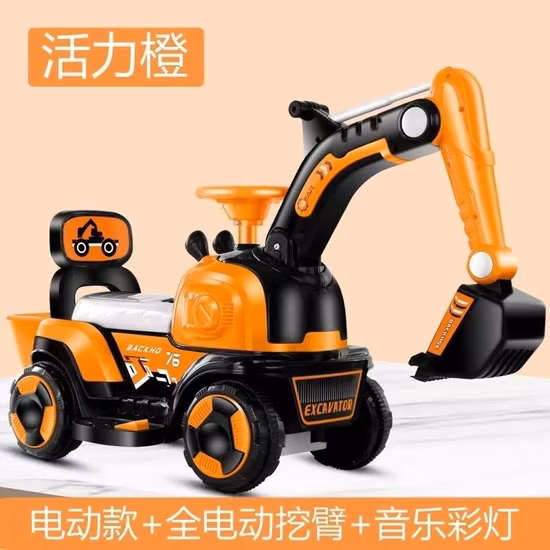 Caminhão de construção elétrico de escavadeira para crianças de boa qualidade, engenharia, brinquedo de passeio em veículo