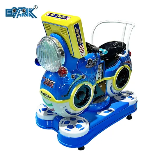 Parque de diversões infantil com motocicleta operada por moedas, balanço, carro, música, estilo giratório, brinquedo infantil