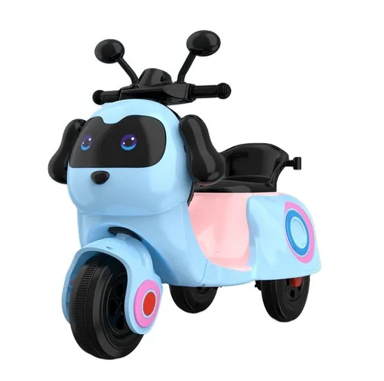 Novo triciclo elétrico infantil fofo para passeio de bebê com mini motocicleta recarregável e alça de empurrar
